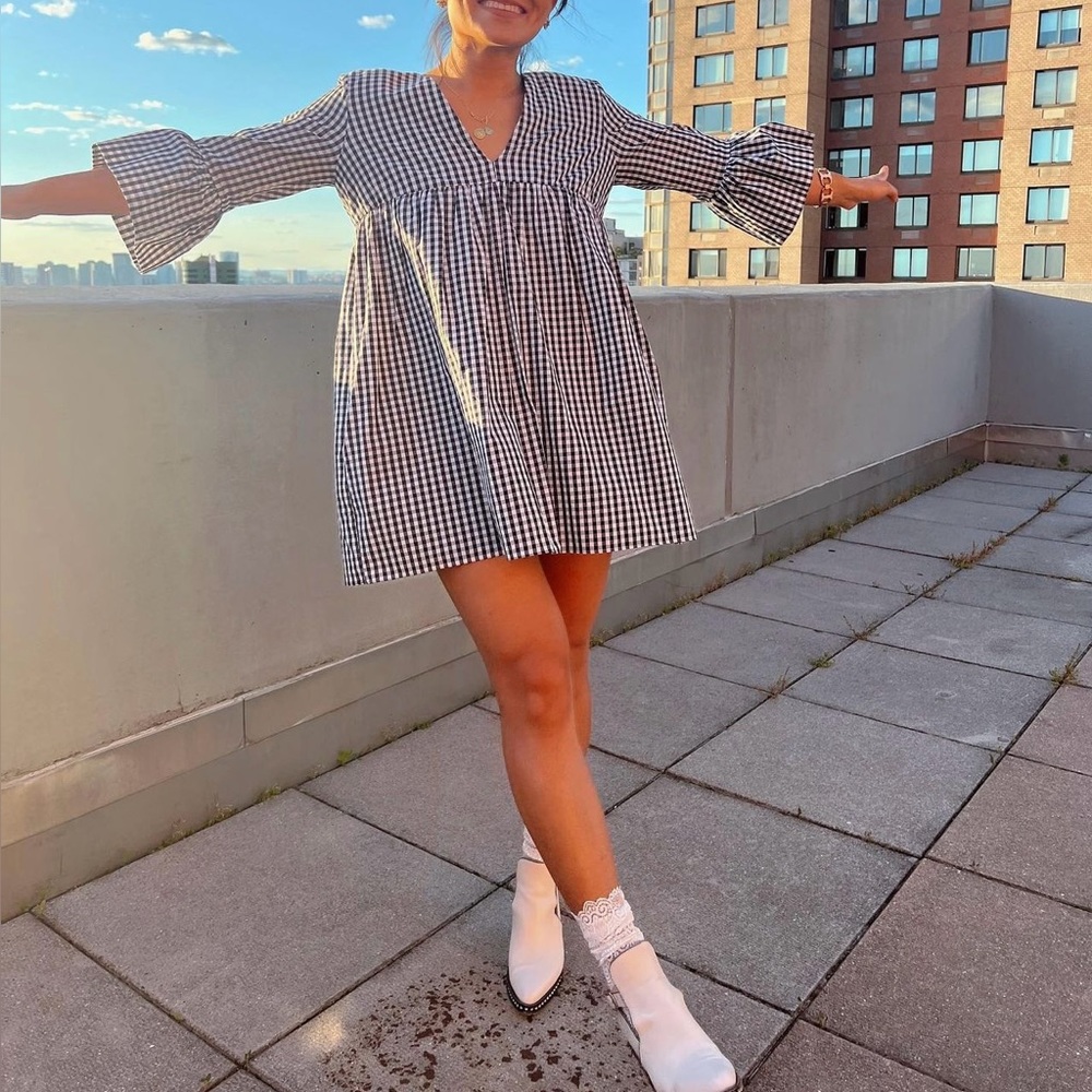 Zara gingham skort dress